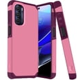 thumbnail image 1 of Kaleidio Case For Motorola Moto G Stylus 5G (2022 Version) [Astro Armor] Rugged Slim [Shockproof] Impact Protector Hybrid Cover [Light Pink/Wine], 1 of 4