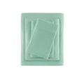 thumbnail image 3 of Comfort Classics Heathered Cotton Jersey Knit Sheet Set, Aqua, Queen, 3 of 8