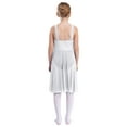 thumbnail image 2 of RUNQHUI Robe de Danse Lyrique Sans Manches pour Filles, Justaucorps Color Block pour Fête, Blanc 12, 2 of 8