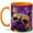 Orange, variant on Stained Glass French Bulldog Coffee Mug, Colorful Dog Mug, Ceramic 11 oz