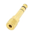 thumbnail image 2 of Audio 6.35mm Male to 3.5mm Female Headphone Stereo Jack Adapter Gold Tone, 2 of 2