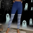 thumbnail image 4 of Ayfxijin Women's Yoga Pants Halloween Striped Print Leggings Sports Fitness Pants Fitting Tight Yoga Stretch Pants, 4 of 9
