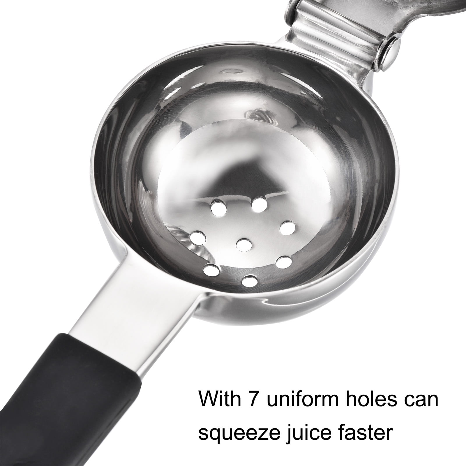 Unique Bargains Manual Hand Squeezer Lemon Orange Juicer with Non Slip Grip Handle Black