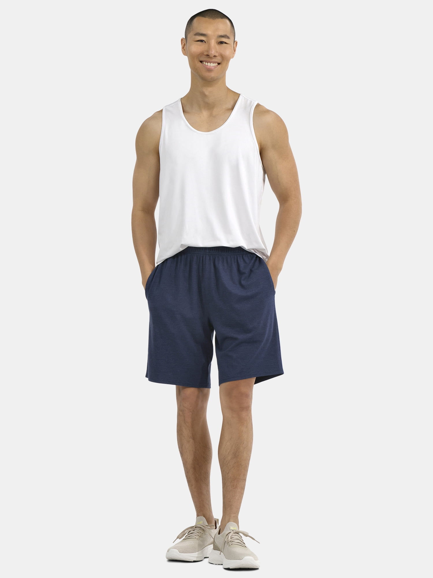 Athletic Works Men's and Big Men's Tri-Blend Active Shorts, 7" Inseam, Sizes S-5XL