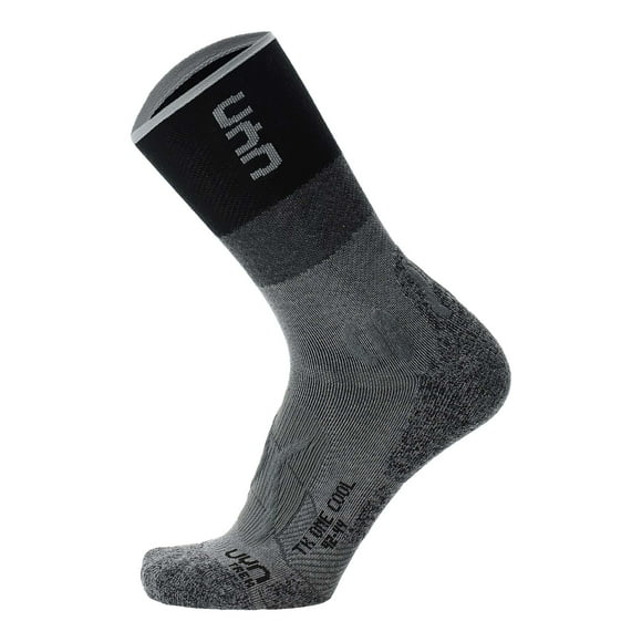 UYN calcetines trekking hombre -Trekking One Cool Socks, calcetines trekking, logo Gris/Negro 45-47