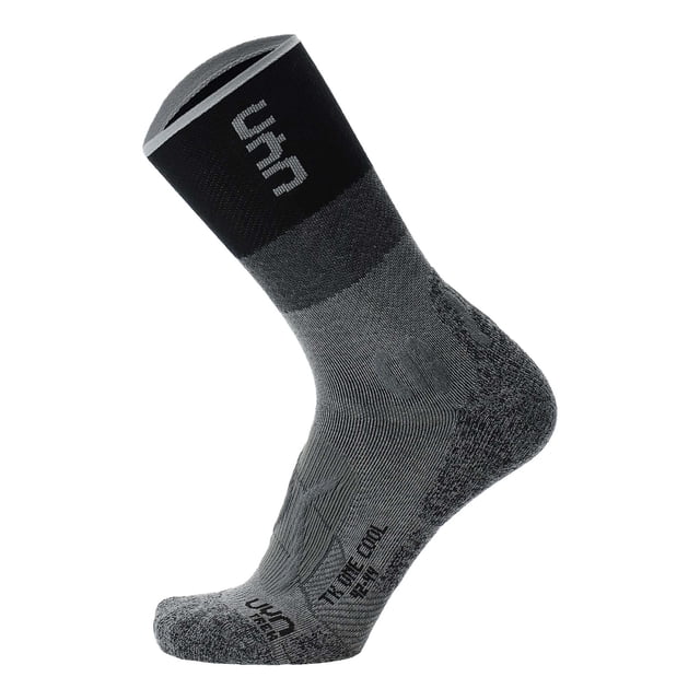 UYN calcetines trekking hombre -Trekking One Cool Socks, calcetines trekking, logo Gris/Negro 45-47