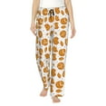 thumbnail image 2 of Goofa Yellow Biscuit Printed Soft Pajama Pants for Women, Wide Leg Comfy Casual Lounge Yoga Pants-Small, 2 of 9