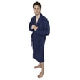 thumbnail image 6 of Men?s 100% Terry Cotton Bathrobe Toweling Robe Navy XXL, 6 of 7