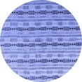 thumbnail image 1 of Ahgly Company Indoor Round Abstract Blue Modern Area Rugs, 6' Round, 1 of 4