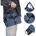 thumbnail image 3 of Bolsa de herramientas de lona estupenda con 5 bolsillos con cremallera, bolsa enrollable para electricista, calefacción, aire acondicionado, fontanero, carpintero o mecánicoblu, 3 of 4