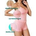 thumbnail image 3 of Sexyfree Women Pajama Set Sexy Lace Trim Cami and Side Slit Shorts Sleepwear V Neck Pjs Nightwear, 3 of 5