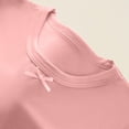 thumbnail image 7 of LEKWK Girls 2 Piece Pajamas Short Sleeve Loose Bow T-Shirts and Wide Leg Pants Summer Cute Lightweight Sleepwear Fashion Soft Modal Home Lounge Set 3-15Y, 7 of 7