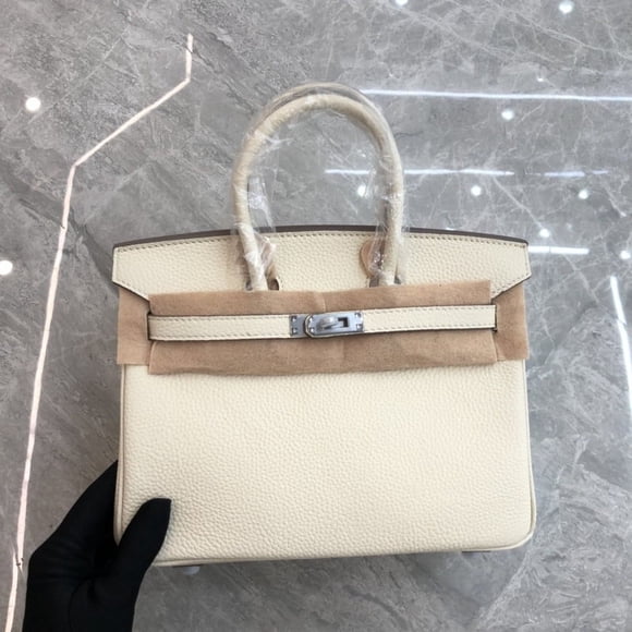 Litchi grain cowhide 25cm/30cm silver buckle platinum bag genuine leather women's bag