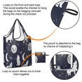 thumbnail image 4 of 5 Pack Foldable Shopping Bag,Celestial Wolf Halloween Pattern Reusable Grocery Bags with Pockets,Large Reusable Tote Bags with Handles Waterproof & Lightweight, 4 of 6