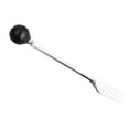 thumbnail image 2 of 6pcs Ceramic Handle Mini Stainless Steel Fork Flatware Tableware for Cake Coffee Dessert (Black Fork), 2 of 8