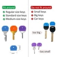 thumbnail image 4 of 32Pcs Key Caps Covers Tags, Rubber Key Identifiers, Key ID Caps Key Covers for House, Office, Locker, Apartment Key Organization, Perfect Coding System to Tag Your Keys in 8 Assorted Colors, 4 of 6