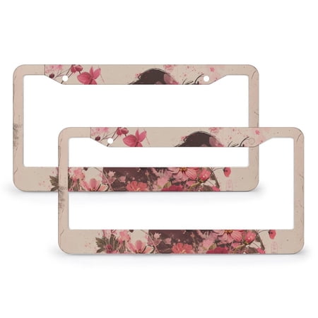 Mother Holding Her Kid with Flowers License Plate Frames 2 Pack Mother’s Day Birthday Gifts for Mom from Daughter Son License Plate Cover License Plate Novelty License Plate Frame License Plate Cover