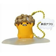 Sanrio Gudetama Strange Pose Figure Mascot Swing - Natto Fermented Beans Afro