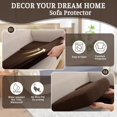 thumbnail image 2 of Sectional Couch Covers for Sofa Cushion L Shaped Couch Cover Washable Soft Couch Cushion Covers Stretch Sofa Slipcovers with 2 Pcs Pillowcases(3-Piece 2 Seater + 1 Chaise, Brown), 2 of 14