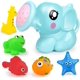 thumbnail image 1 of Bath Toys for Toddlers 1 2 3 Years Old -Toddler Elephant Watering Can Set for Bathtub Toy Water Can with 5 Pieces Soft Animals Models (Elephant Water, 1 of 4