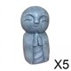 thumbnail image 1 of 5x Buda Japonés Monje Feliz Con Las Manos Entrelazadas En Oración Mini Estatua, 1 of 8