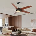 thumbnail image 4 of Electric Fans 52in Ceiling Fans with Lights, Black Modern Ceiling Fan with Remote, Farmhouse Indoor Ceiling Fan , Bright LED Light.,Ceiling Fans, 4 of 8