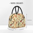 thumbnail image 3 of Haiem Wine Printed Lunch Bag Women, Lunch Box Lunch Bag for Women, Small Leakproof Cute Lunch Tote Large Capacity Reusable Insulated Cooler Lunch Container, 3 of 6