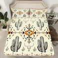 thumbnail image 2 of Homewish Cactus Bull Skull 3pcs Twin Sheet Sets for Children Teens,Tribal Aztec Twin Fitted Sheet,Western Theme Breathable Flat Sheet,Super Cozy Room Decor, 2 of 7