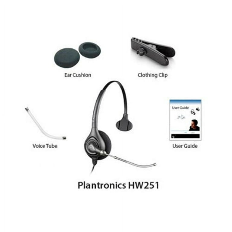 Plantronics SupraPlus HW251 Mono Corded Headset 64336-31 with