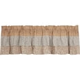 thumbnail image 2 of VHC Brands Kaila Country Cottage Ruffled Gold Ticking Stripe Curtain Valance 16x60, 2 of 5