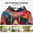 thumbnail image 4 of Kdxio Abstract Colorful Skull Art Print Womens Oversized Hoodies Sweatshirts Hooded Pullover Tops Sweaters Casual-XX-Large, 4 of 7