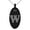 Black, variant on Stainless Steel Letter W Initial Dotted Monogram Engraved Small Oval Charm Pendant Necklace