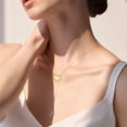 thumbnail image 4 of HOARBOEG Heart Slip Chain Necklace For Women, A-Z Initial Zirconia Inlaid Pendant Charm Choker Statement Gift Jewelry, 4 of 4