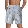 thumbnail image 4 of Uemuo Blue Butterfly Pattern Mens Swim Trunks Quick Dry Board Shorts with Mesh Lining, Stretch Beach Shorts Quick Dry No-Chafing Board Shorts-X-Large, 4 of 9