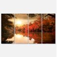 thumbnail image 2 of Colorful Fall Sunset over River - Landscape Canvas Art Print, 2 of 3
