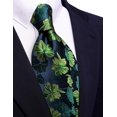 thumbnail image 3 of Corbata Barry.Wang Floral Azul Marino y Verde 150 cm x 8.5 cm, 3 of 9