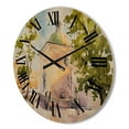 thumbnail image 3 of Designart 'People At Rustic Church In The Village' Country Wood Wall Clock, 3 of 5