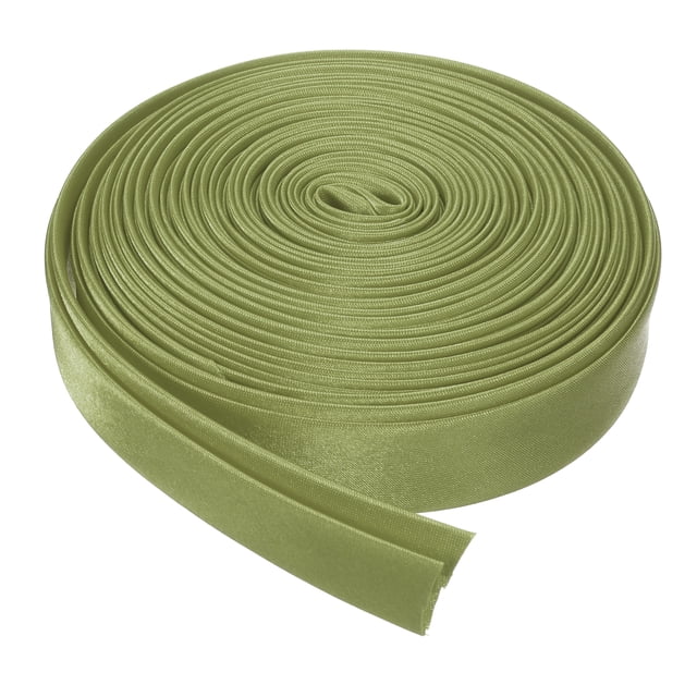 Cinta de sesgo de doble pliegue Uxcell 4/5" x 5.5 yardas de satén color verde hierba