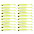 thumbnail image 2 of Señuelo de pesca de silicona de simulación Artificial, cebo suave con cola en T, accesorio de gusano suave, color fluorescente brillante, 20 Uds., 2 of 14