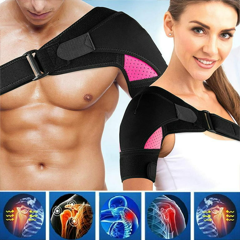 EDIFOLLY Shoulder Brace, 2 IN 1 Heated Shoulder Pad Shoulder Ice Packs  Rotator Cuff Brace, Shoulder Support Cold or Heating Pads for Women Men  (Large)