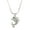 Clear, variant on Dolphin Pendant Necklace Aqua Color Rhinestone Crystal Rhodium Plated 17 Inch Snake Chain J0081-AQ