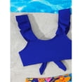 thumbnail image 4 of Ticikt Girls Two Piece Swimsuits for Swimming Beach Sun UPF 50+ Rash Guard Bikini with High Waist Bottoms,Color:Blue,Size:3-4 Years, 4 of 7
