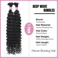 thumbnail image 2 of Glosswave Deep Wave para cabello con trenzado humano, 22 pulgadas, 200 g, 2 paquetes, 2 of 6