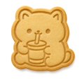 thumbnail image 2 of Kawaii Cat Drinking Soda Cookie Cutter - 4x3.8" Fun Baking Design for Kids, 2 of 6