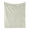 thumbnail image 1 of Floral Soft Flannel Fleece Throw Blanket, Abstract Geometric Ornament with Flowers and Leaves Simplistic Design, Cozy Plush for Indoor and Outdoor Use, 50" x 60", Sepia and Ivory, by Ambesonne, 1 of 6