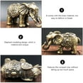 thumbnail image 3 of UPGRATOR 1Ud Adorno De Elefante De Latón Artesanía Fina Compacta, 3 of 8