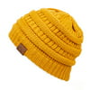 C.C Exclusives Cable Knit Beanie - Thick, Soft & Warm Chunky Beanie Hats (Mustard)