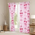 thumbnail image 3 of jejeloiu Pink Bowknot Cherries Black Out Curtains,Geometric Polka Dots Curtains Pack of 2 (42x63 Each) For Girls Women, 3 of 6