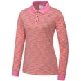 thumbnail image 2 of Dasawamedh Women's Quick Dry Golf Shirt Long Sleeve Polo Shirt Stretch Moisture Wicking UV Protection Sports Tennis T-Shirt Dahlia L, 2 of 6