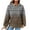 Brown, variant on LYXSSBYX Hoodies for Women Pullover Women'S 2024 Winter Hooded Sweatshirt Loose Casual Striped Print Round Neck Hooded Long Sleeve Sweatshirt